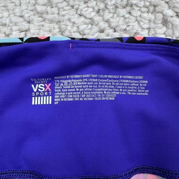 Victoria's Secret VSX Sport Knockout Tight Purple Geometric NWOT - Picture 4 of 10